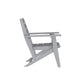 Gray |#| All-Weather Commercial Adirondack Dining Chair with Fold Out Cupholder - Gray