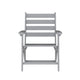 Gray |#| All-Weather Commercial Adirondack Dining Chair with Fold Out Cupholder - Gray