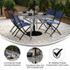 Clear Top/Silver Frame |#| Commercial 35x59 Tempered Glass and Steel Patio Table with Umbrella Hole-Silver