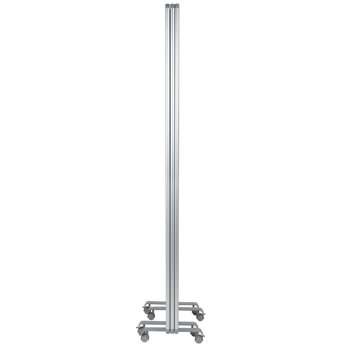 24"L x 72"H |#| Transparent Acrylic Mobile Partition with Lockable Casters, 72"H x 24"L