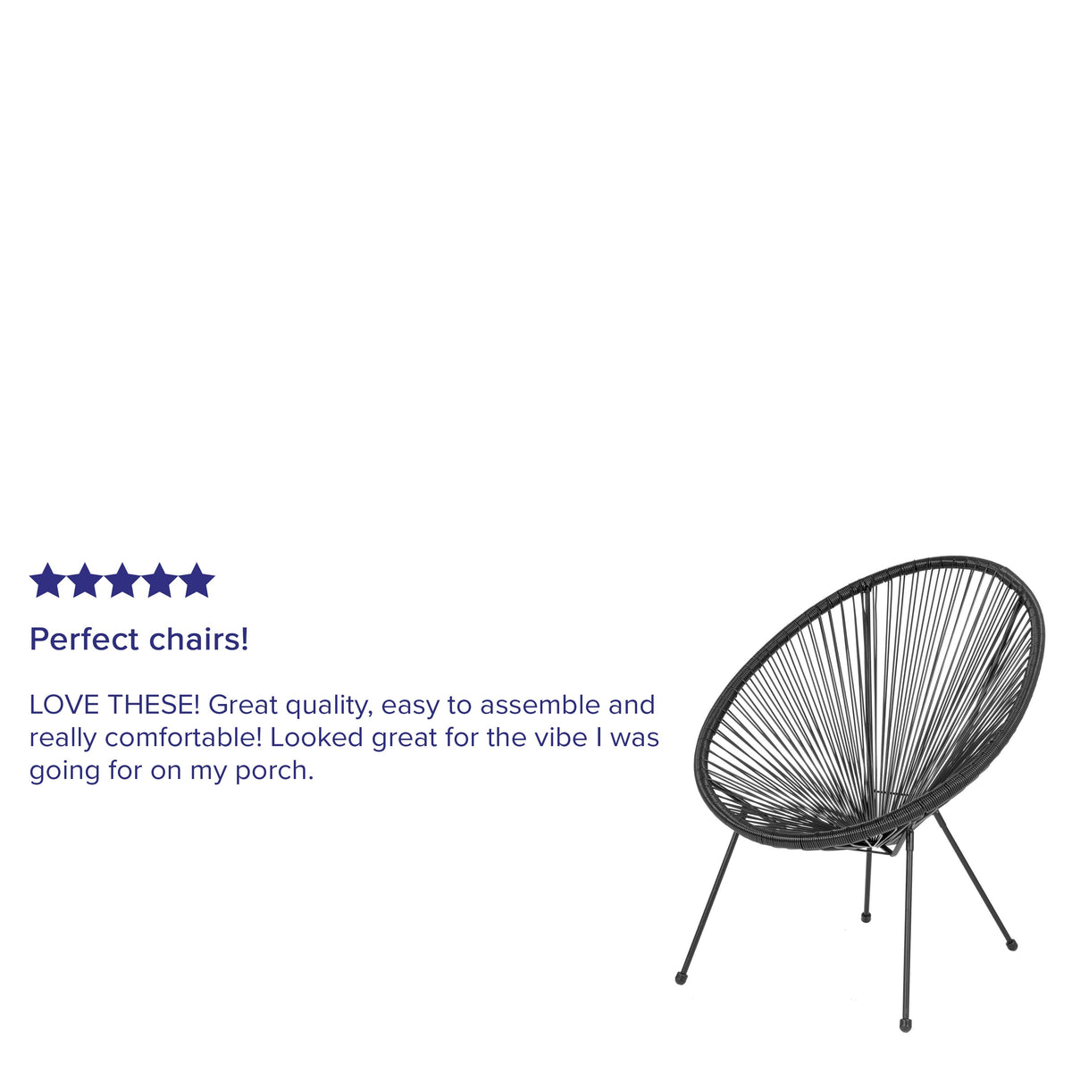 Black |#| Black Papasan Oval Woven Basket Bungee Lounge Chair - Indoor/Outdoor Furniture