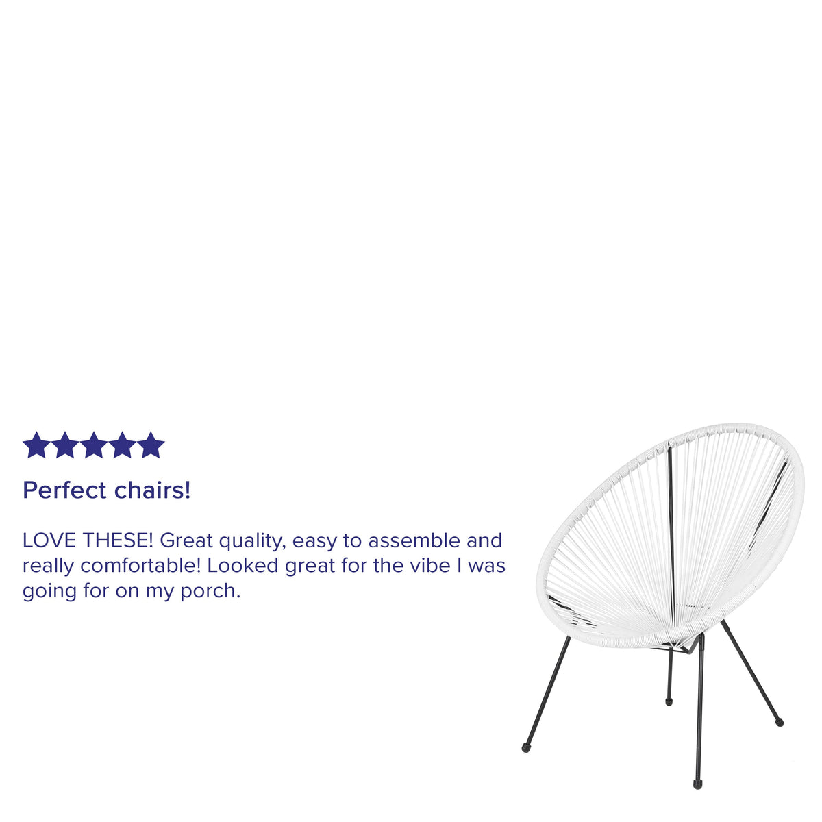White |#| White Papasan Oval Woven Basket Bungee Lounge Chair - Indoor/Outdoor Furniture