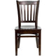 Walnut Wood Seat/Walnut Wood Frame |#| Vertical Slat Back Walnut Wood Restaurant Chair - Hospitality Seating