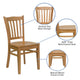 Natural Wood Seat/Natural Wood Frame |#| Vertical Slat Back Natural Wood Restaurant Chair - Hospitality Seating