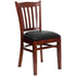 Vertical Slat Back Wooden Restaurant Chair