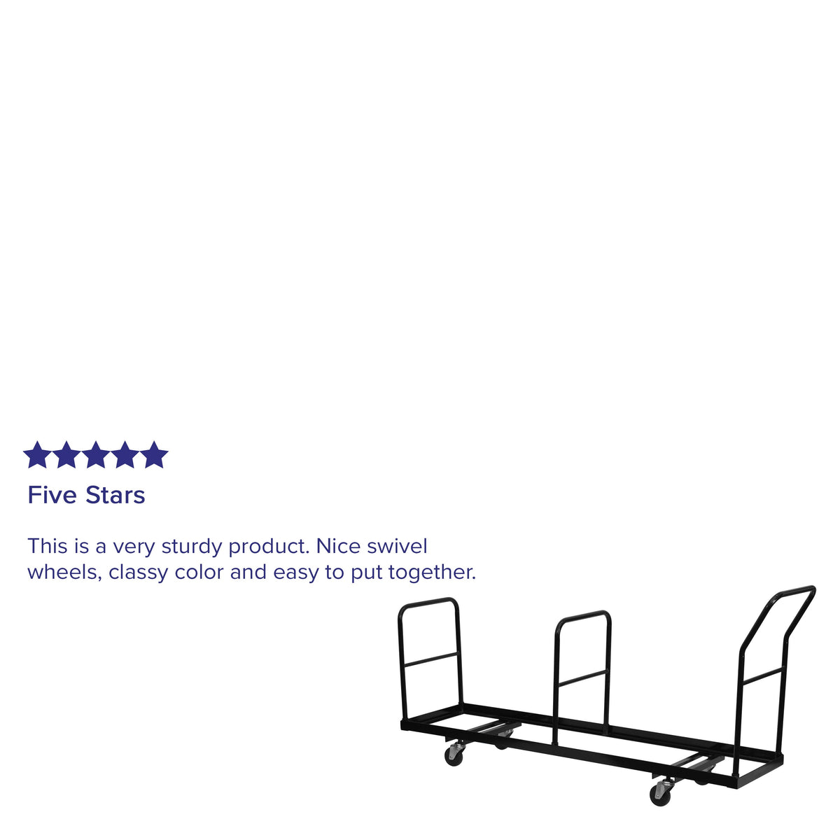 Vertical Storage Folding Chair Dolly - 35 Chair Capacity
