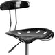 Black |#| Vibrant Black and Chrome Drafting Stool with Tractor Seat