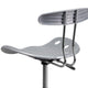 Silver |#| Vibrant Silver and Chrome Drafting Stool with Tractor Seat