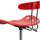 Cherry Tomato |#| Vibrant Cherry Tomato and Chrome Drafting Stool with Tractor Seat