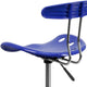 Nautical Blue |#| Vibrant Nautical Blue and Chrome Drafting Stool with Tractor Seat