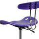 Violet |#| Vibrant Violet and Chrome Drafting Stool with Tractor Seat