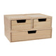 Light Natural |#| Set of 3 Paulownia Wood Storage Boxes with Pullout Drawers in Light Natural