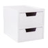 Weston Stackable Wooden Storage Boxes with Drawers, Office Desktop Organizers, Set of 2, 5.25" x 7"