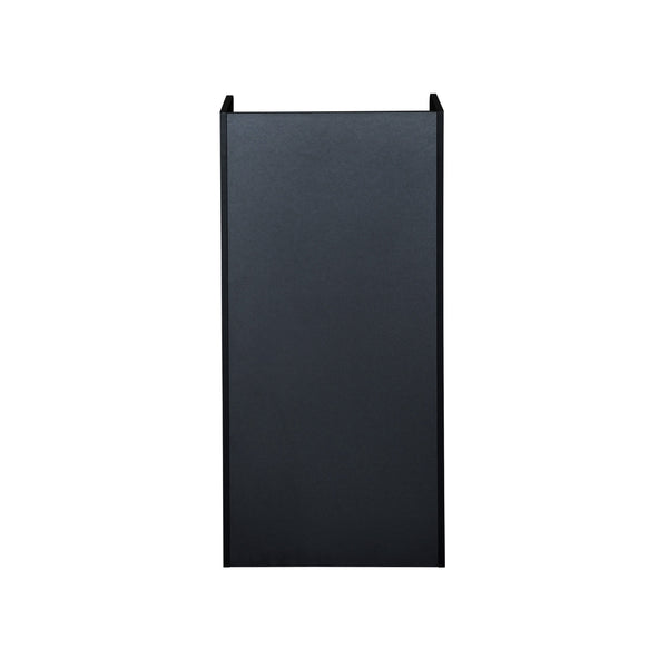 Black |#| Wood Tray Top Receptacle in Black - Commercial Grade Push Door Trash Can