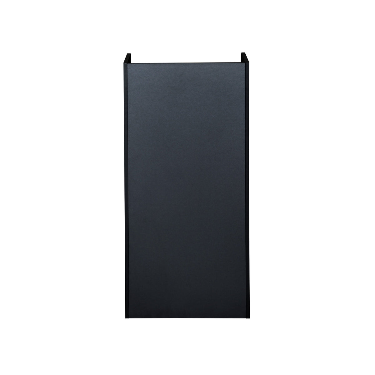 Black |#| Wood Tray Top Receptacle in Black - Commercial Grade Push Door Trash Can