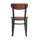 Walnut |#| Commercial Metal Dining Chair with Wood Seat and Boomerang Back - Walnut