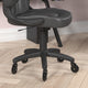 Black |#| Office Gaming Chair with Skater Wheels & Flip Up Arms - Black LeatherSoft