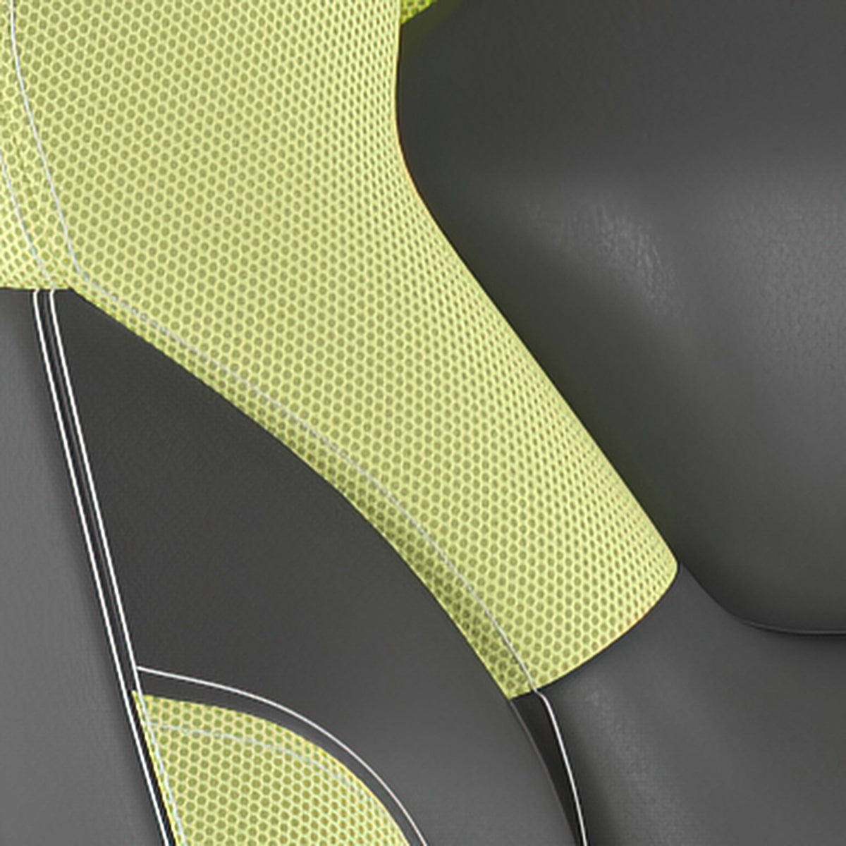 Neon Green |#| Office Gaming Chair with Skater Wheels & Flip Up Arms - Green LeatherSoft