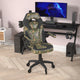 Camouflage |#| Office Gaming Chair with Skater Wheels & Flip Up Arms - Camouflage LeatherSoft