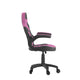 Pink |#| Office Gaming Chair with Skater Wheels & Flip Up Arms - Pink LeatherSoft