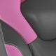 Pink |#| Office Gaming Chair with Skater Wheels & Flip Up Arms - Pink LeatherSoft