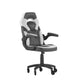 White |#| Office Gaming Chair with Skater Wheels & Flip Up Arms - White LeatherSoft