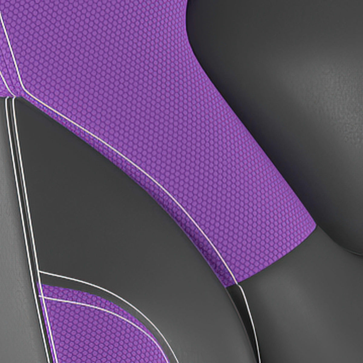 Purple |#| Office Gaming Chair with Skater Wheels & Flip Up Arms - Purple LeatherSoft