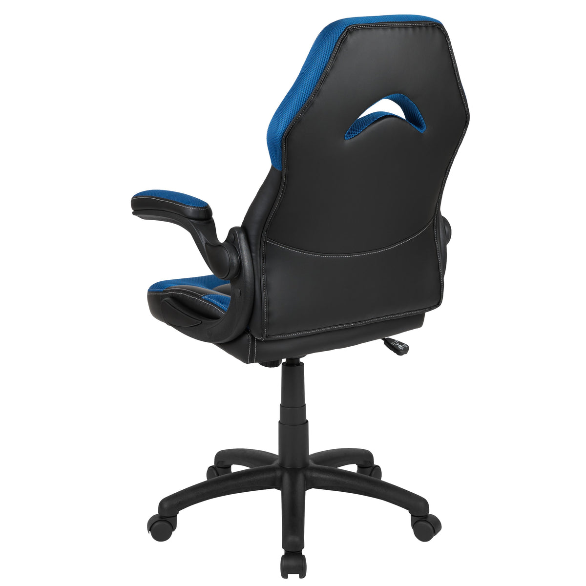 Blue |#| High Back Black/Blue Racing Style Ergonomic Gaming Chair with Flip-Up Arms
