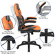 Orange |#| High Back Orange/Black Racing Style Ergonomic Gaming Chair with Flip-Up Arms