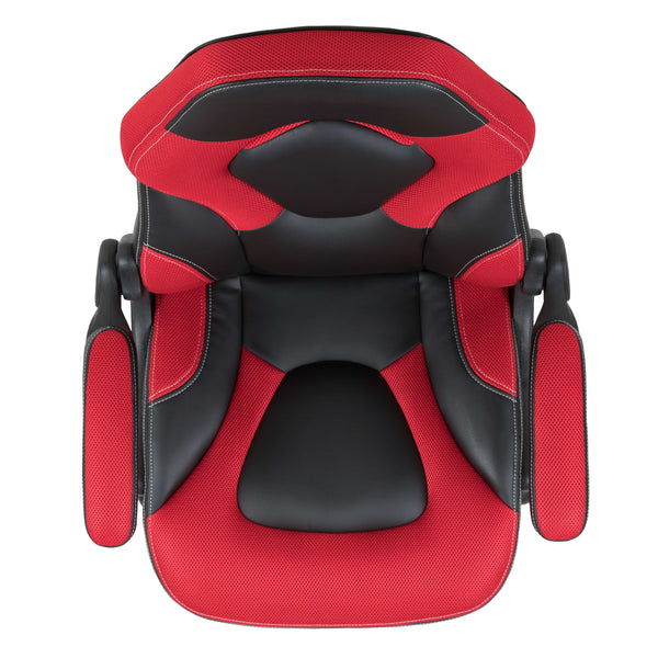Red |#| High Back Red/Black Racing Style Ergonomic Gaming Chair with Flip-Up Arms