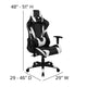 Black |#| Racing Gaming Ergonomic Chair with Fully Reclining Back in LeatherSoft