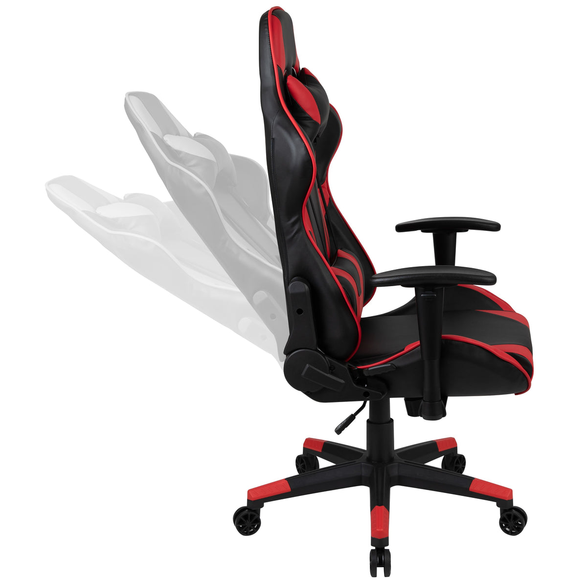 Red |#| Racing Gaming Ergonomic Chair with Fully Reclining Back in LeatherSoft