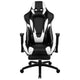 Black |#| Racing Gaming Ergonomic Chair with Reclining Back, Footrest in Black LeatherSoft