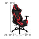 Red |#| Racing Gaming Ergonomic Chair with Reclining Back, Footrest in Red LeatherSoft