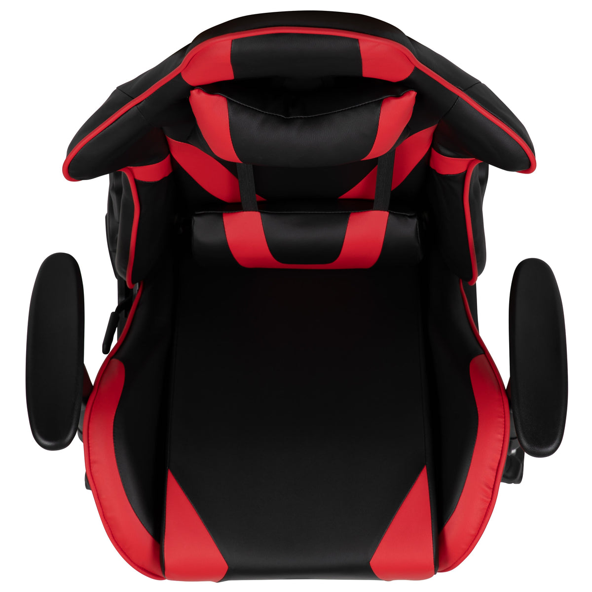 Red |#| Racing Gaming Ergonomic Chair with Reclining Back, Footrest in Red LeatherSoft