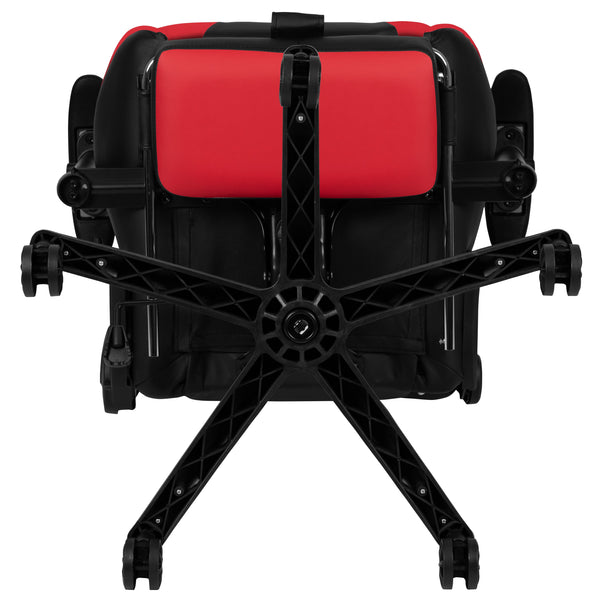 Red |#| Racing Gaming Ergonomic Chair with Reclining Back, Footrest in Red LeatherSoft