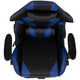 Blue |#| Racing Gaming Ergonomic Chair with Reclining Back, Footrest in Blue LeatherSoft