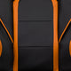 Black with Orange Trim |#| Black/Orange Ergonomic Gaming Chair-Recline Back/Arms-Footrest-Massaging Lumbar