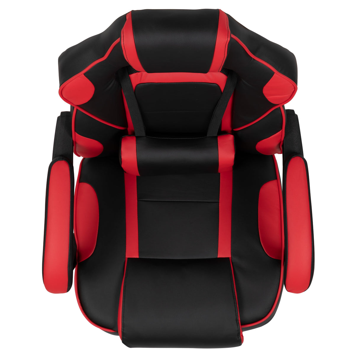 Black with Red Trim |#| Red Ergonomic Gaming Chair - Reclining Back/Arms, Footrest, Massaging Lumbar