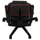 Black with Red Trim |#| Red Ergonomic Gaming Chair - Reclining Back/Arms, Footrest, Massaging Lumbar