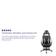 Black with White Trim |#| White Ergonomic Gaming Chair - Reclining Back/Arms, Footrest, Massaging Lumbar