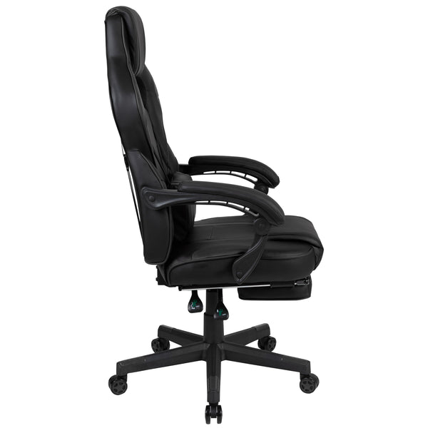 Black |#| Black Ergonomic Gaming Chair -Recline Back/Arms, Footrest, Massaging Lumbar