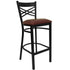 X" Back Metal Restaurant Barstool