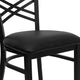 Black Vinyl Seat/Black Metal Frame |#| Black inchXinch Back Metal Restaurant Chair - Black Vinyl Seat