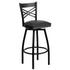 X" Back Swivel Metal Barstool