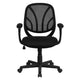 Y-GO Office Chair™ Mid-Back Black Mesh Swivel Task Office Chair with Arms