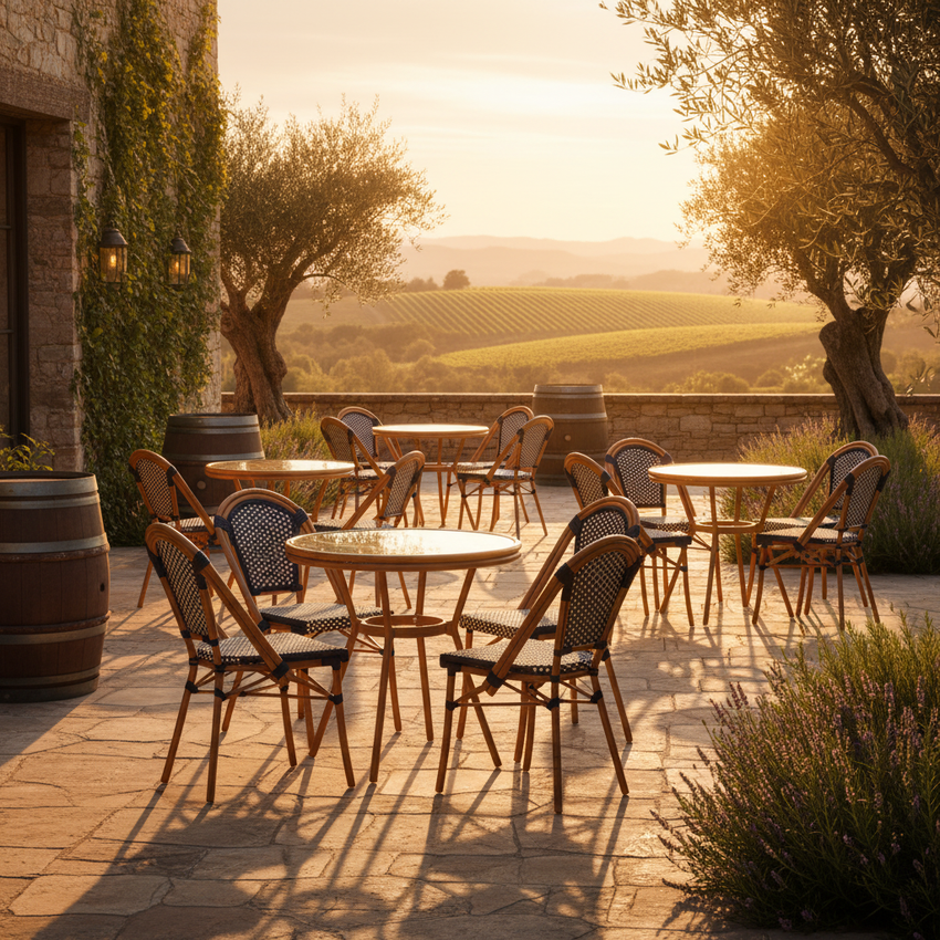 Bordeaux Bistro Set — Winery Tasting Terrace