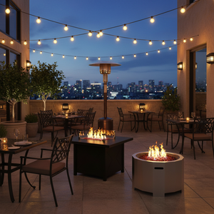 Evening Patio Restaurant Scene