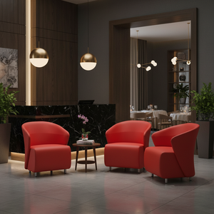 High-End Restaurant Reception Realistic Layout