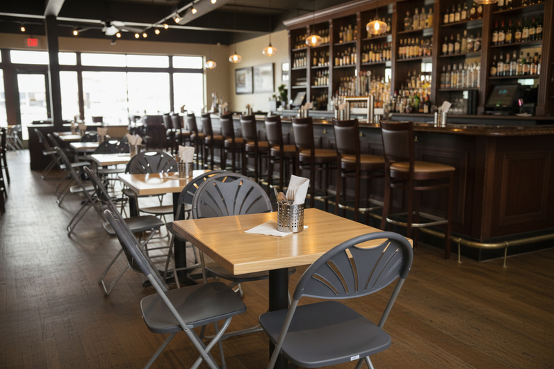 Overflow dining with better chair visibility